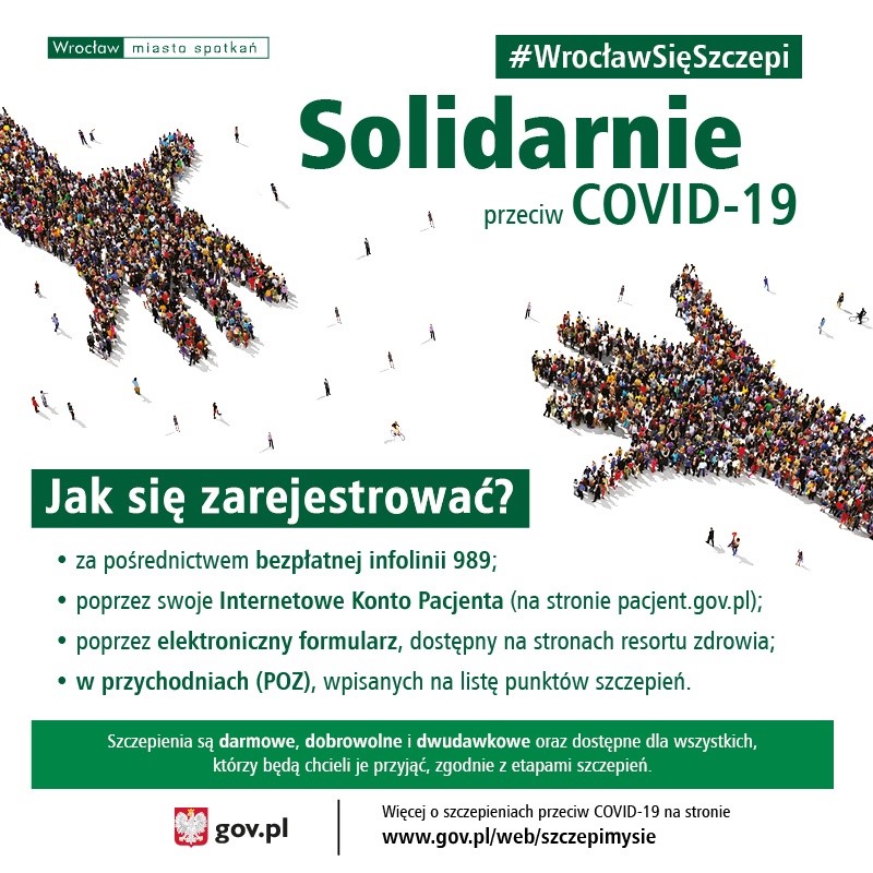 Plakat promujący akcję Wrocław Się Szczepi